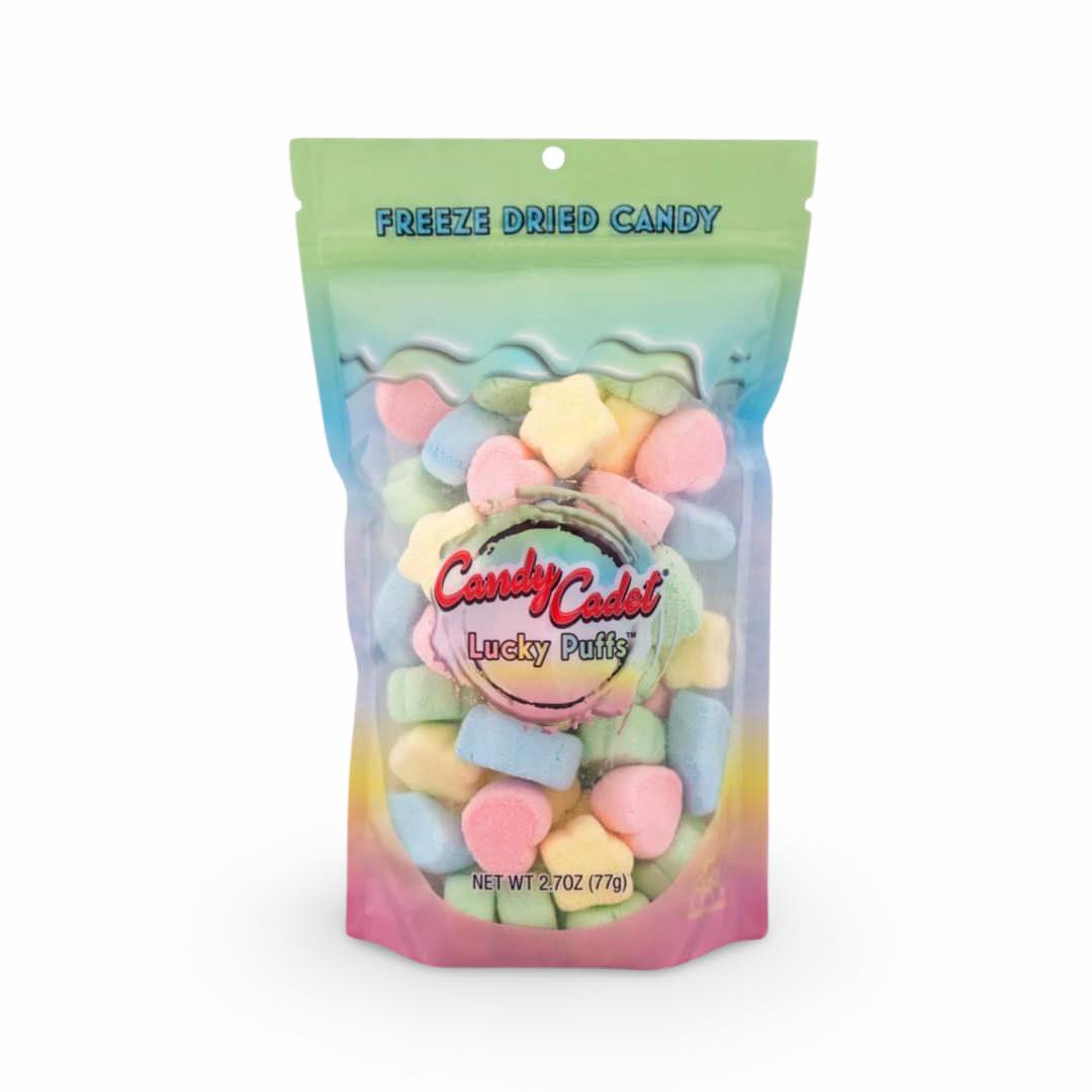 Freeze Dried Lucky Puffs™ is made using Lucky Charms® Marshmallows