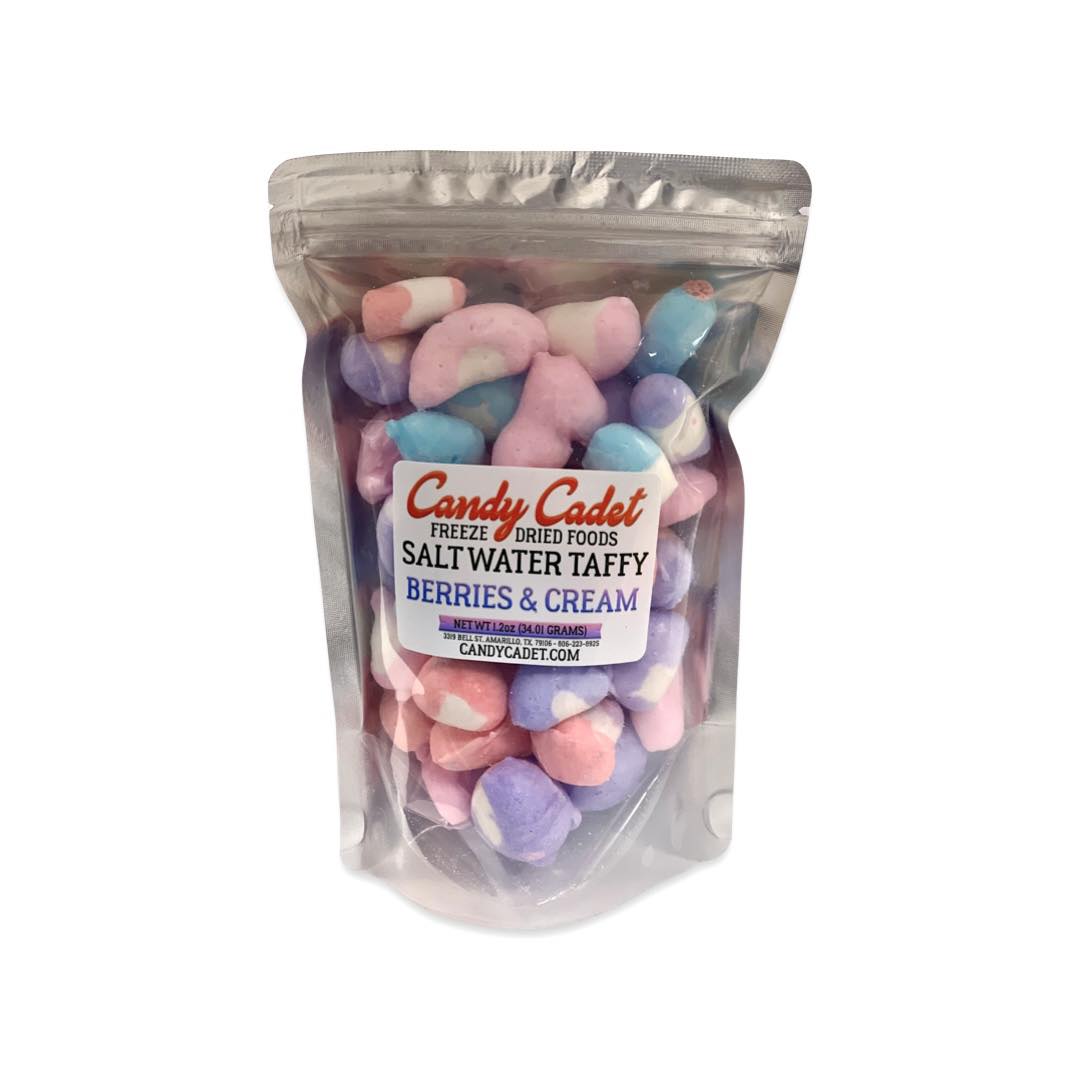 Freeze Dried Berries n Cream Saltwater Taffy 1.2 oz