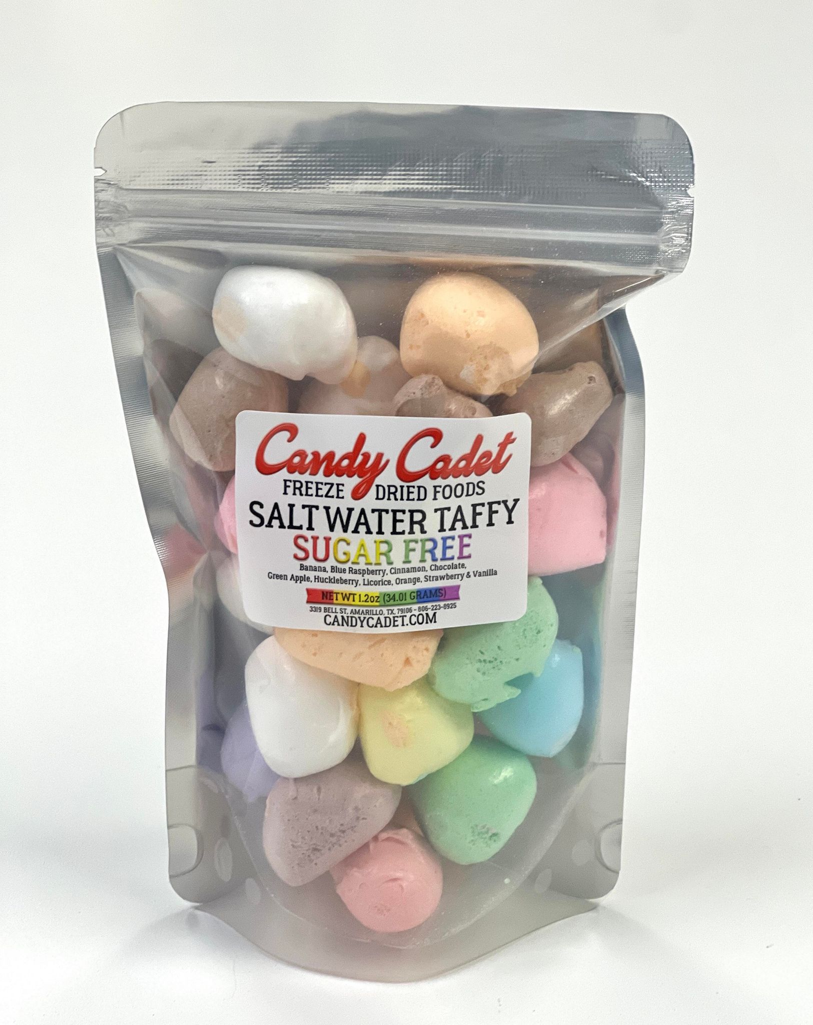 Freeze Dried Sugar Free Saltwater Taffy 1.2oz – Candy Cadet